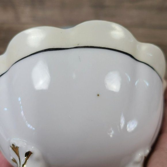 VTG Noritake "M" Japan Three Footed Condiment Bowl w Spoon Saucer Plate Floral - Picture 6 of 13